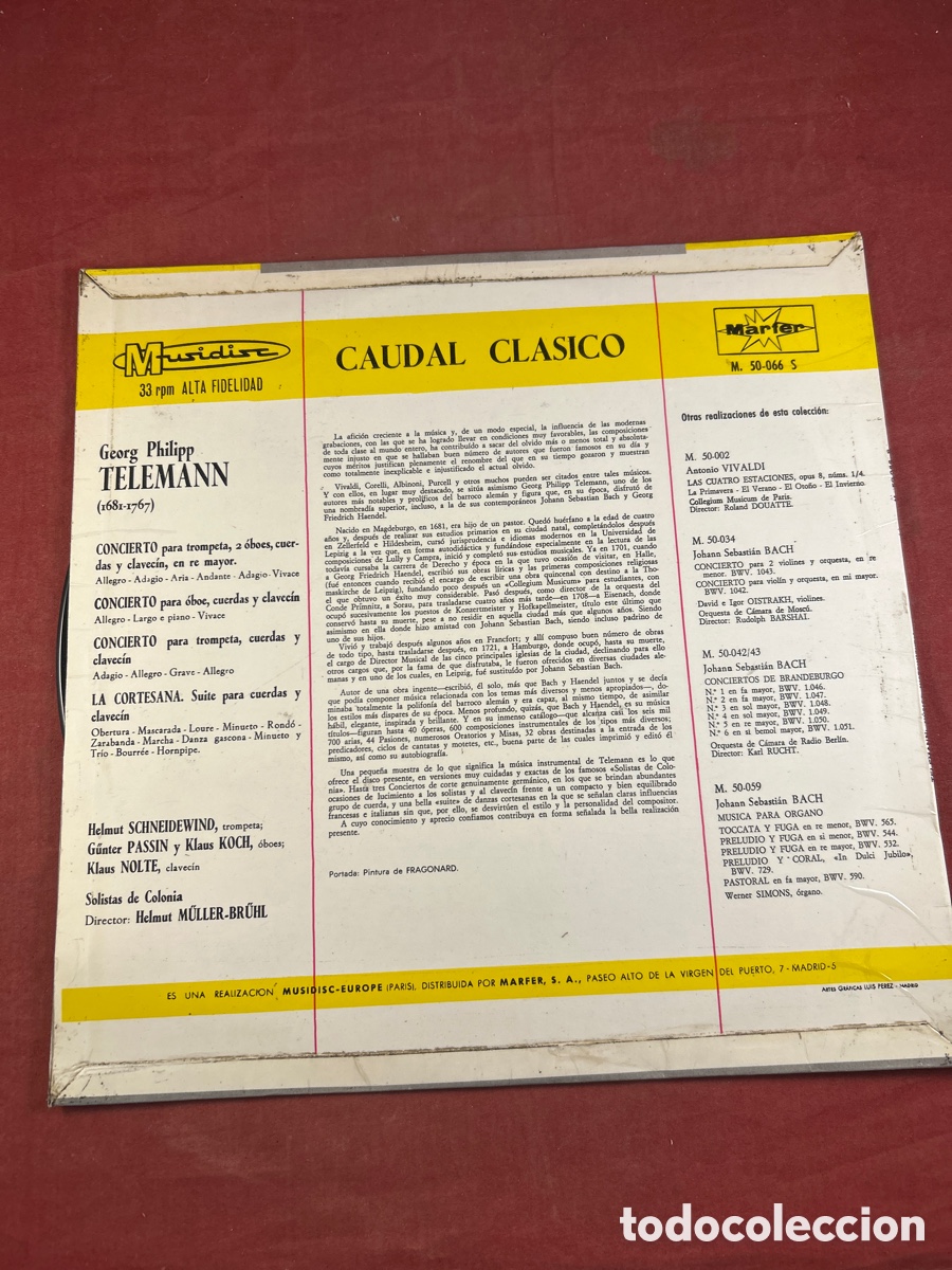 Discos de vinilo: Georg Philipp TELEMANN (1681-1767) - Foto 2