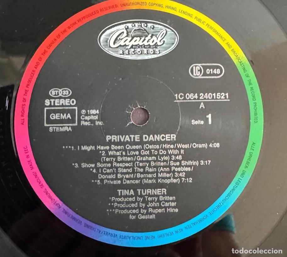 Discos de vinilo: tina turner 33t private dancer EX EX - Foto 2