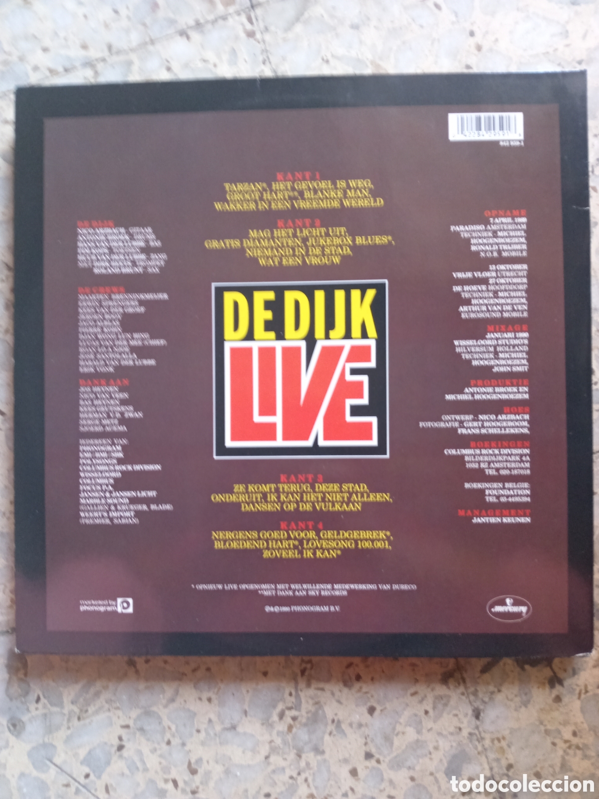 Discos de vinilo: 2 LP DE DIJK LIVE 1990 HOLANDA PORTADA DOBLE - Foto 2