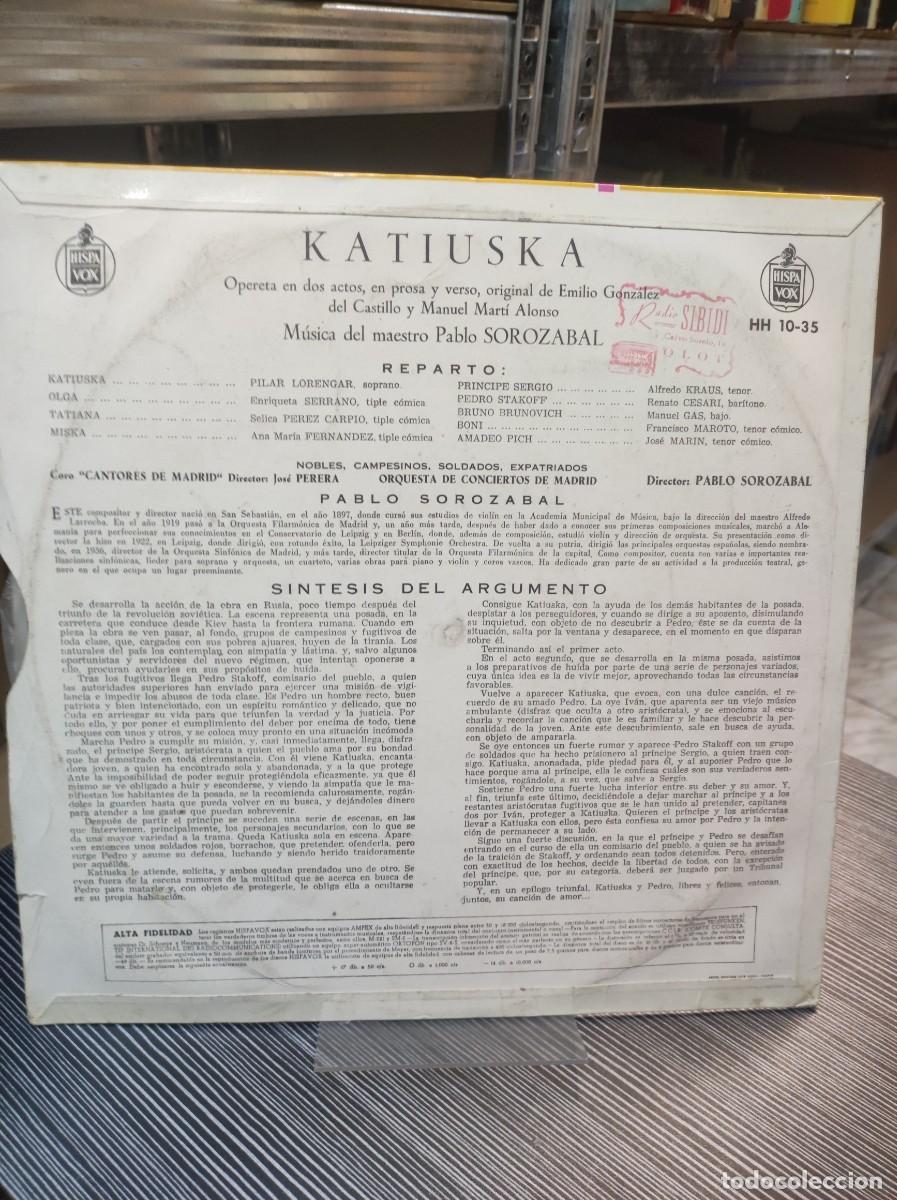 Discos de vinilo: KATIUSKA PABLO SOROZABAL - Foto 2