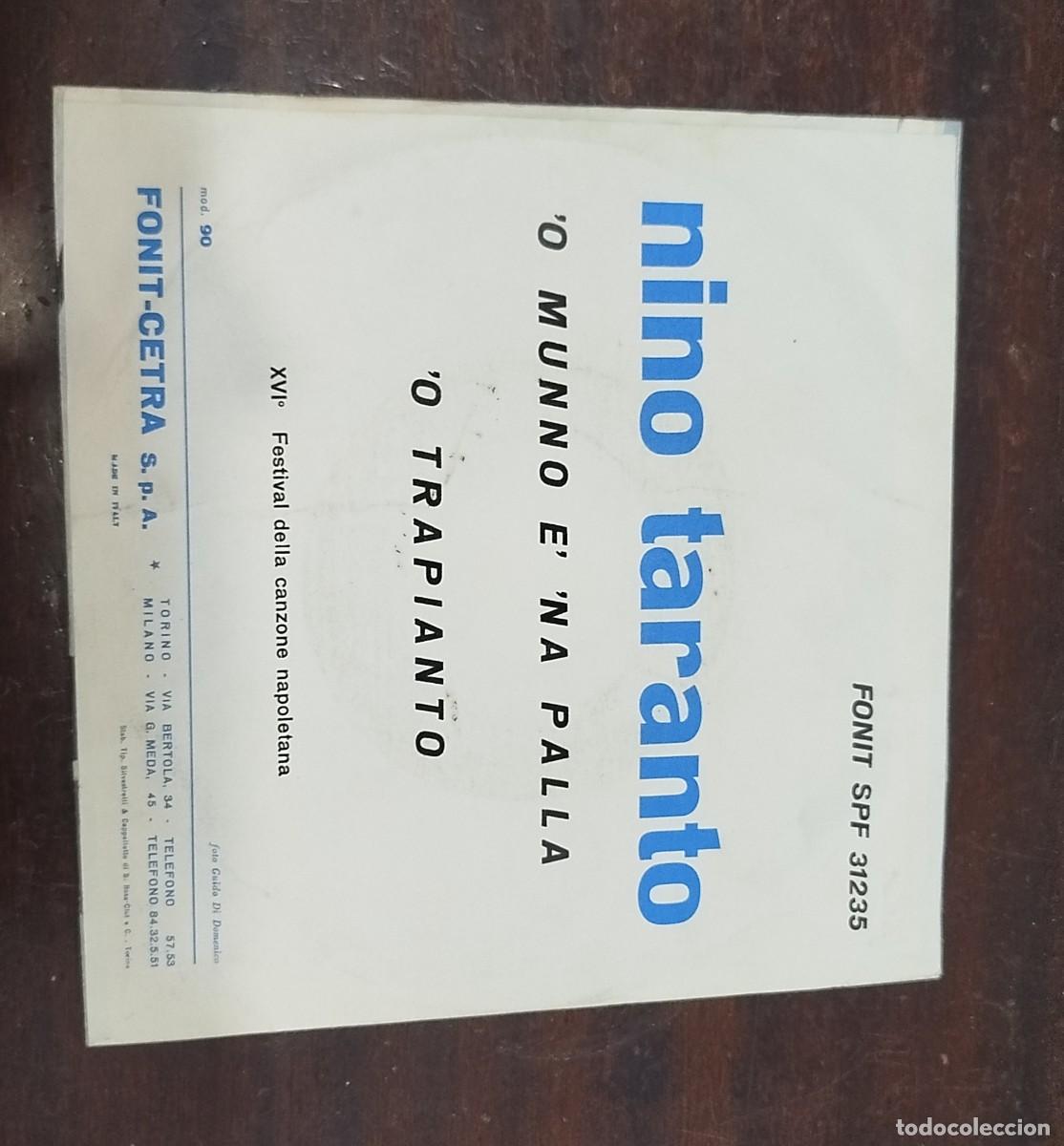 Discos de vinilo: Vinilo single Nino Taranto - Foto 4