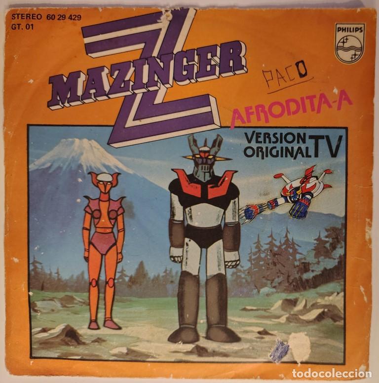 Discos de vinilo: VVAA. Mazinger Z/ Afrodita-A. Philips, Spain 1978 single BSO versi&oacute;n original TV - Foto 1