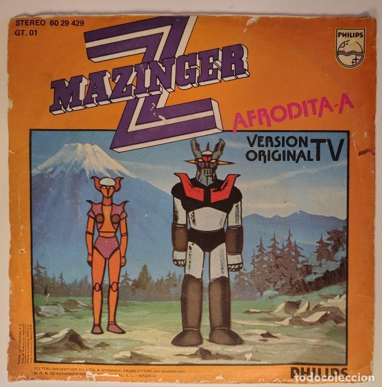 Discos de vinilo: VVAA. Mazinger Z/ Afrodita-A. Philips, Spain 1978 single BSO versi&oacute;n original TV - Foto 2
