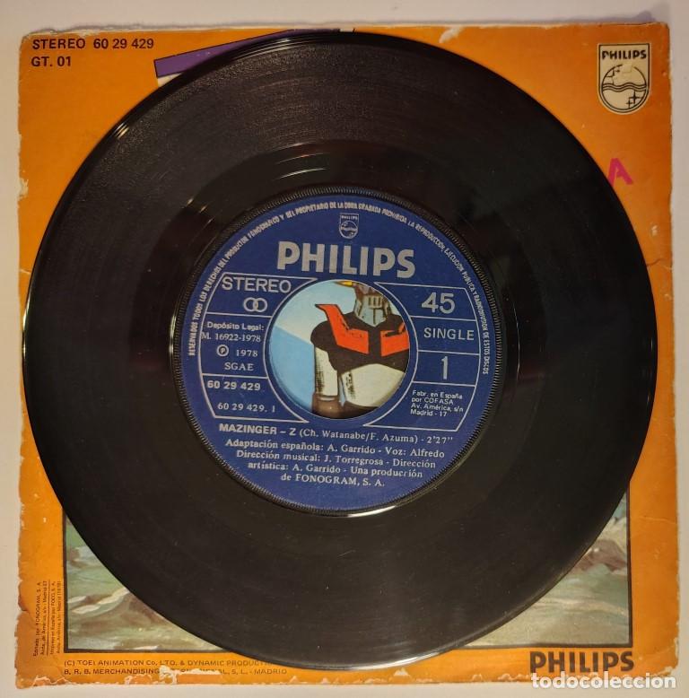Discos de vinilo: VVAA. Mazinger Z/ Afrodita-A. Philips, Spain 1978 single BSO versi&oacute;n original TV - Foto 3