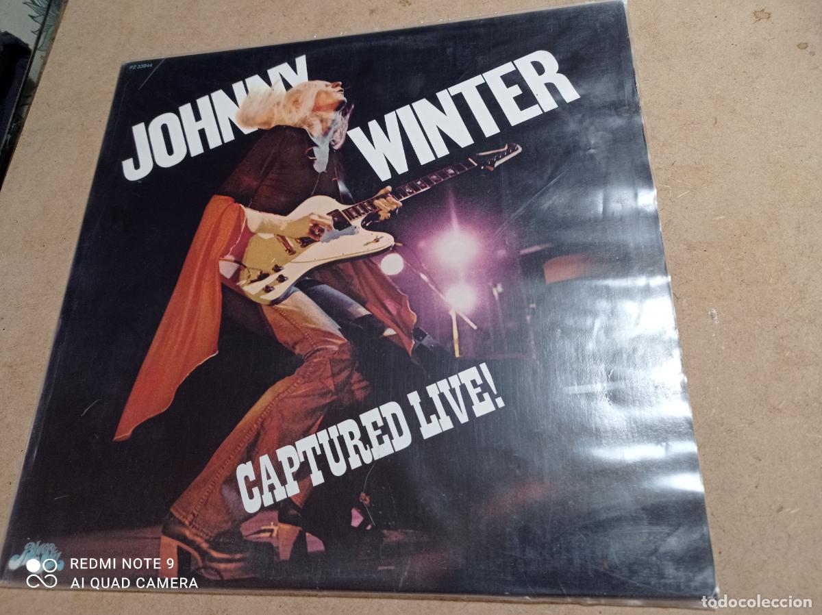 Discos de vinilo: JOHNNY WINTER. CAPTURED LIVE. 1976 CBS. ESPA&Ntilde;A. - Foto 1