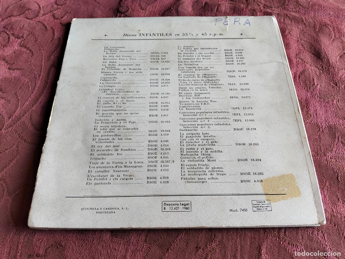 Discos de vinilo: La Blancaneus, conte en catal&agrave; Odeon disc de vinil, disco vinilo single EP - Foto 6