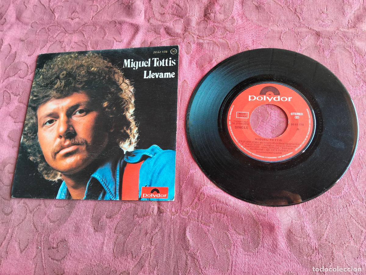 Discos de vinilo: Miguel Tottis, llevame Polydor, disco vinilo single EP - Foto 2