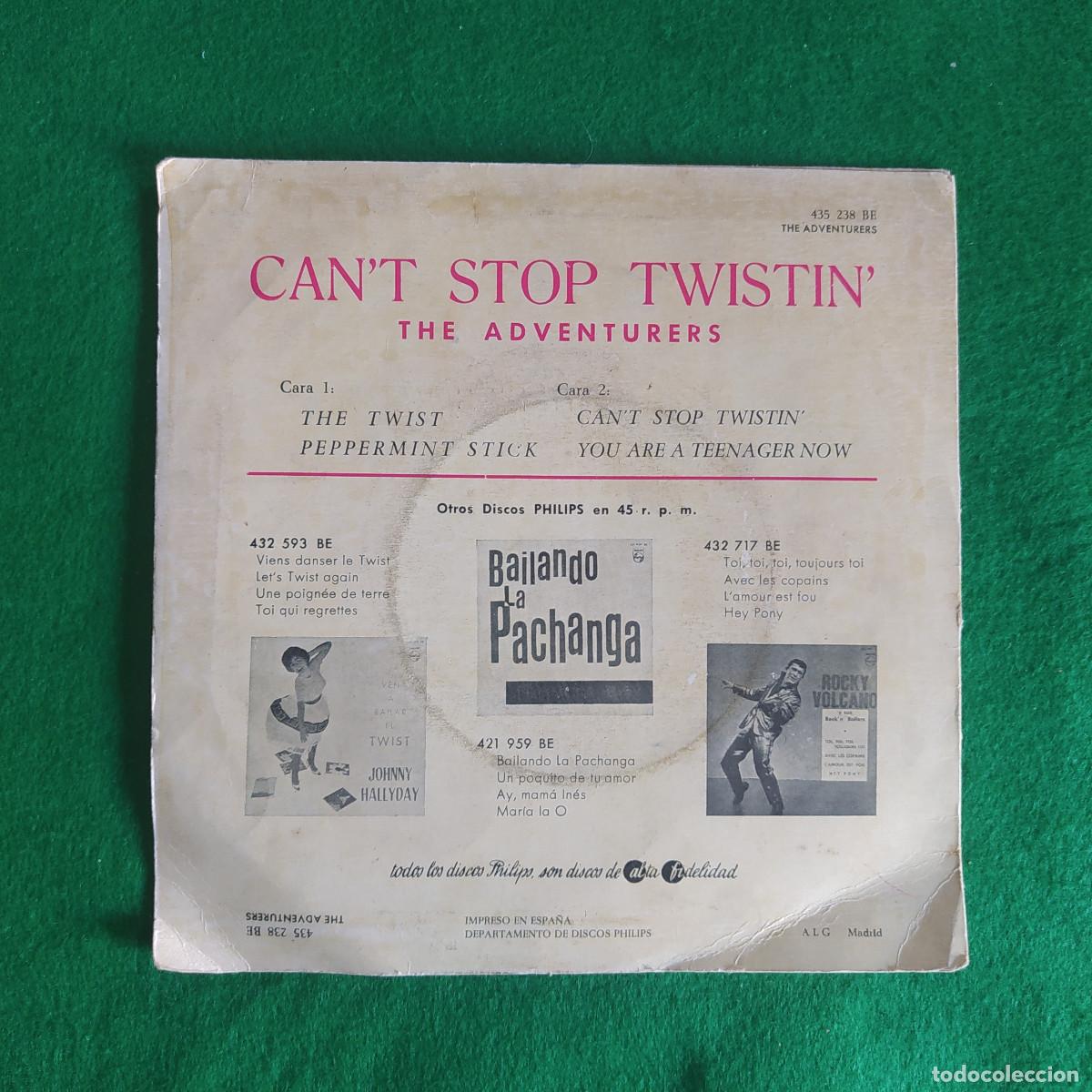 Discos de vinilo: The Adventurers &ndash; Cant Stop Twistin - Foto 2