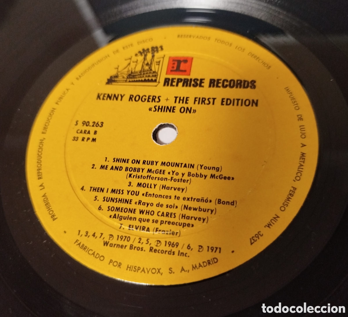 Discos de vinilo: Kenny Rogers & The First Edition - Shine On - Foto 3