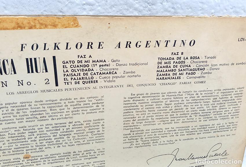 Discos de vinilo: Los Huancahua. Folklore argentino - Foto 2