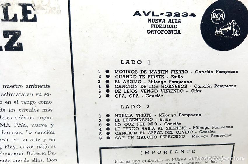 Discos de vinilo: La incomparable Suma Paz. 1960. Argentina - Foto 2
