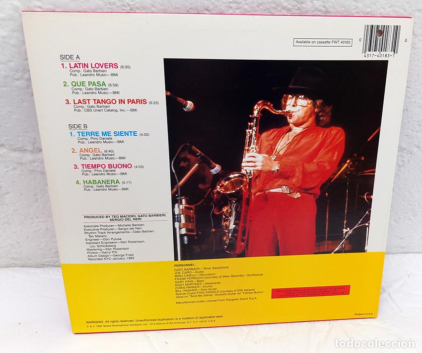 Discos de vinilo: Gato Barbieri. Apasionado. 1985 - Foto 2