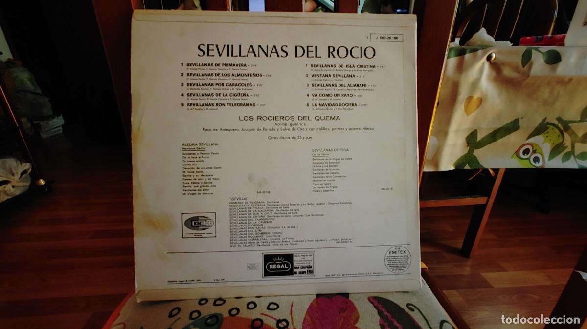 Discos de vinilo: LOS ROCIEROS DEL QUEMA-LP SEVILLANAS DEL ROCIO - Foto 2