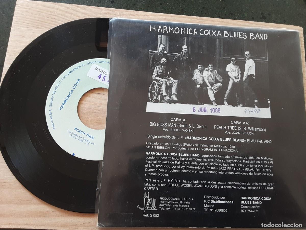 Discos de vinilo: Harm&oacute;nica coixa Blues Band,. Big Boss man + Peach tree - Foto 2