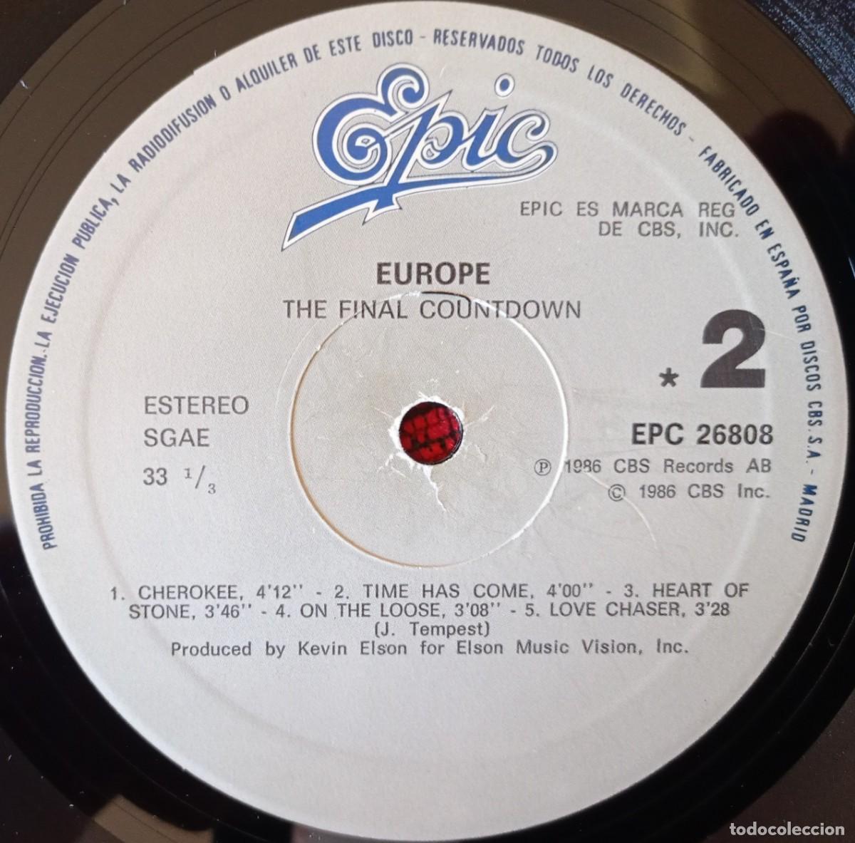 Discos de vinilo: EUROPE ** The Final Countdown ** VINILO LP ORIGINAL 1986 - Foto 4