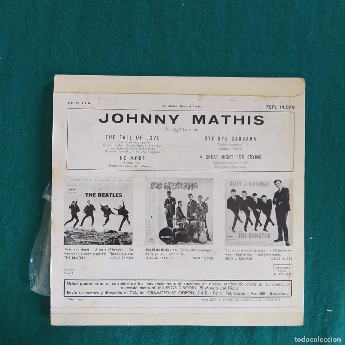 Discos de vinilo: Johnny Mathis &ndash; The Fall Of Love - Foto 2