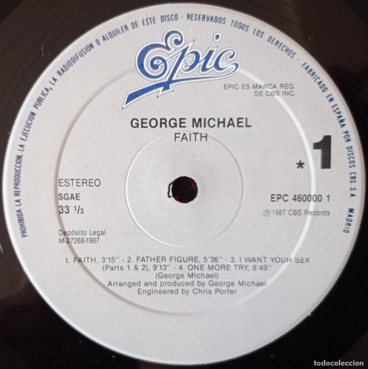 Discos de vinilo: GEORGE MICHAEL ** Faith ** VINILO LP 1987 - Foto 3
