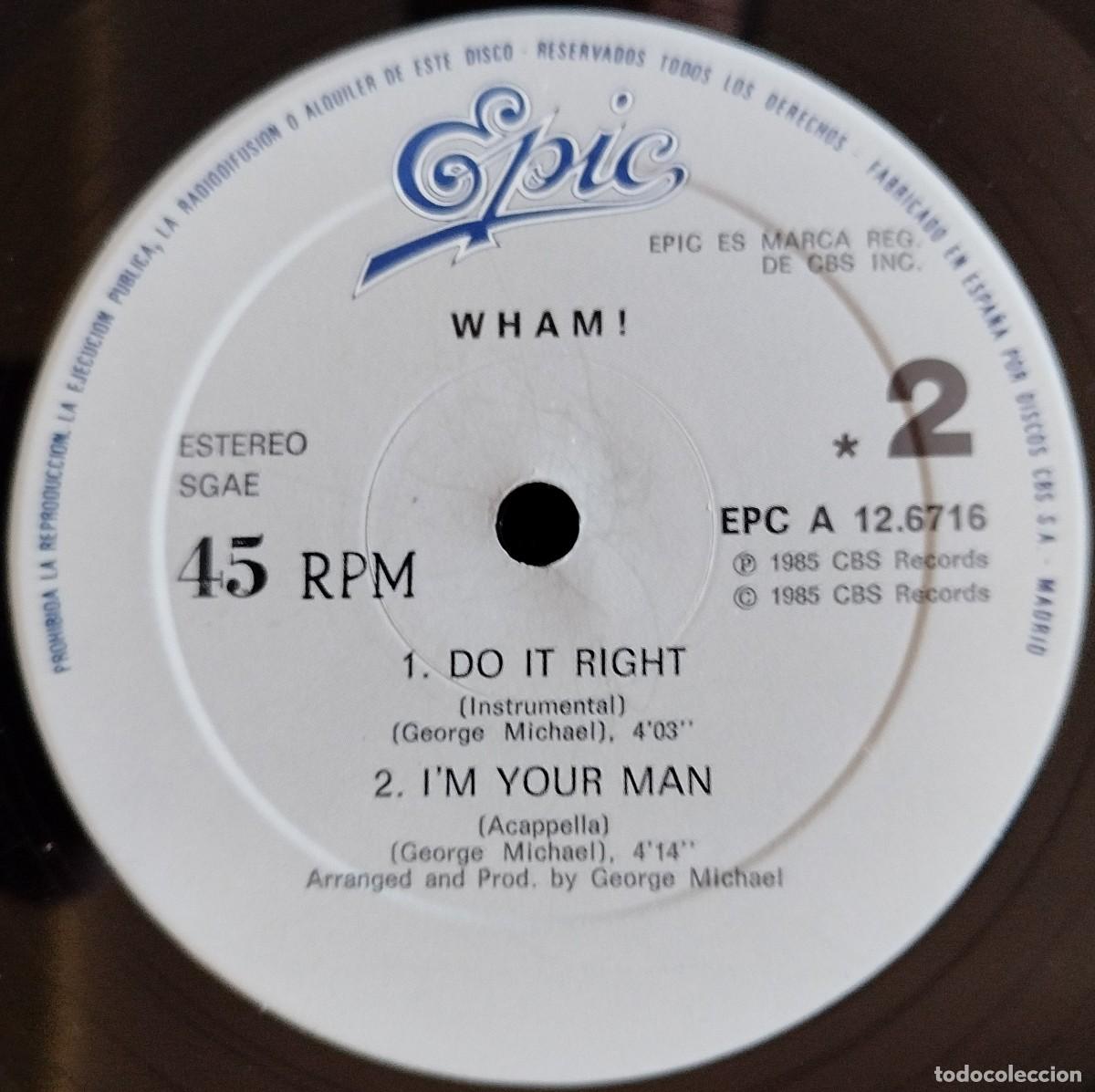 Discos de vinilo: WHAM! ** Im Your Man ** MAXI SINGLE VINILO 1985 - Foto 4