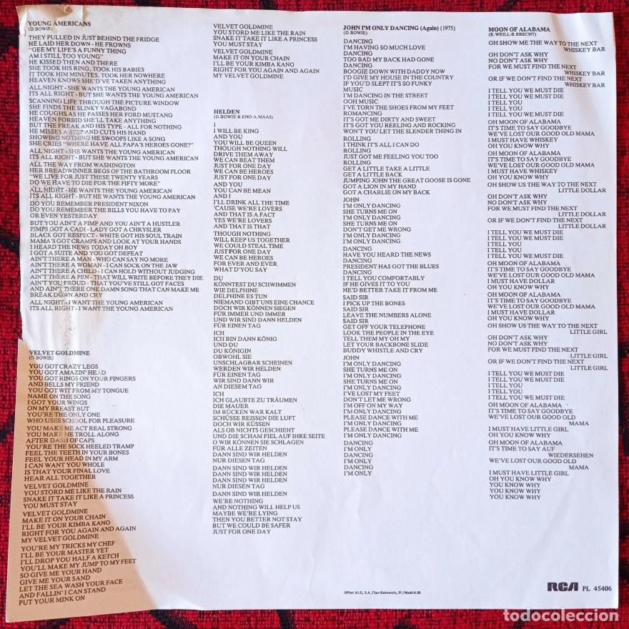 Discos de vinilo: DAVID BOWIE ** Rare ** VINILO LP 1983 - Foto 4