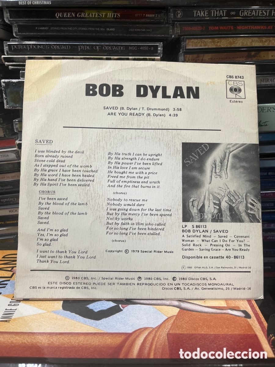 Discos de vinilo: bob dylan saved bob dylan promo - Foto 2