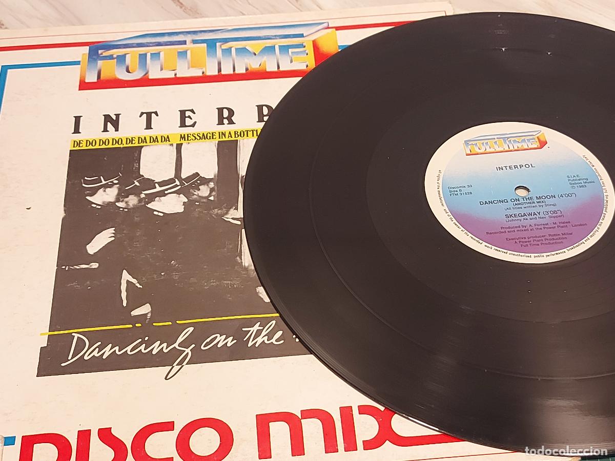 Discos de vinilo: INTERPOL / DANCING ON THE MOON / MAXI SG-FULLTIME-1983 / MBC. ***/*** - Foto 3