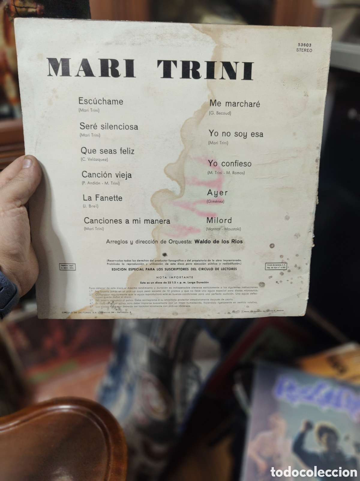 Discos de vinilo: DISCO VINILO MARI TRINI - Foto 2