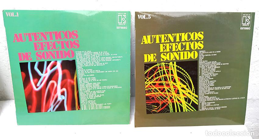 Vinyl records: Aut&eacute;nticos efectos de sonido vol. 1 y vol. 5