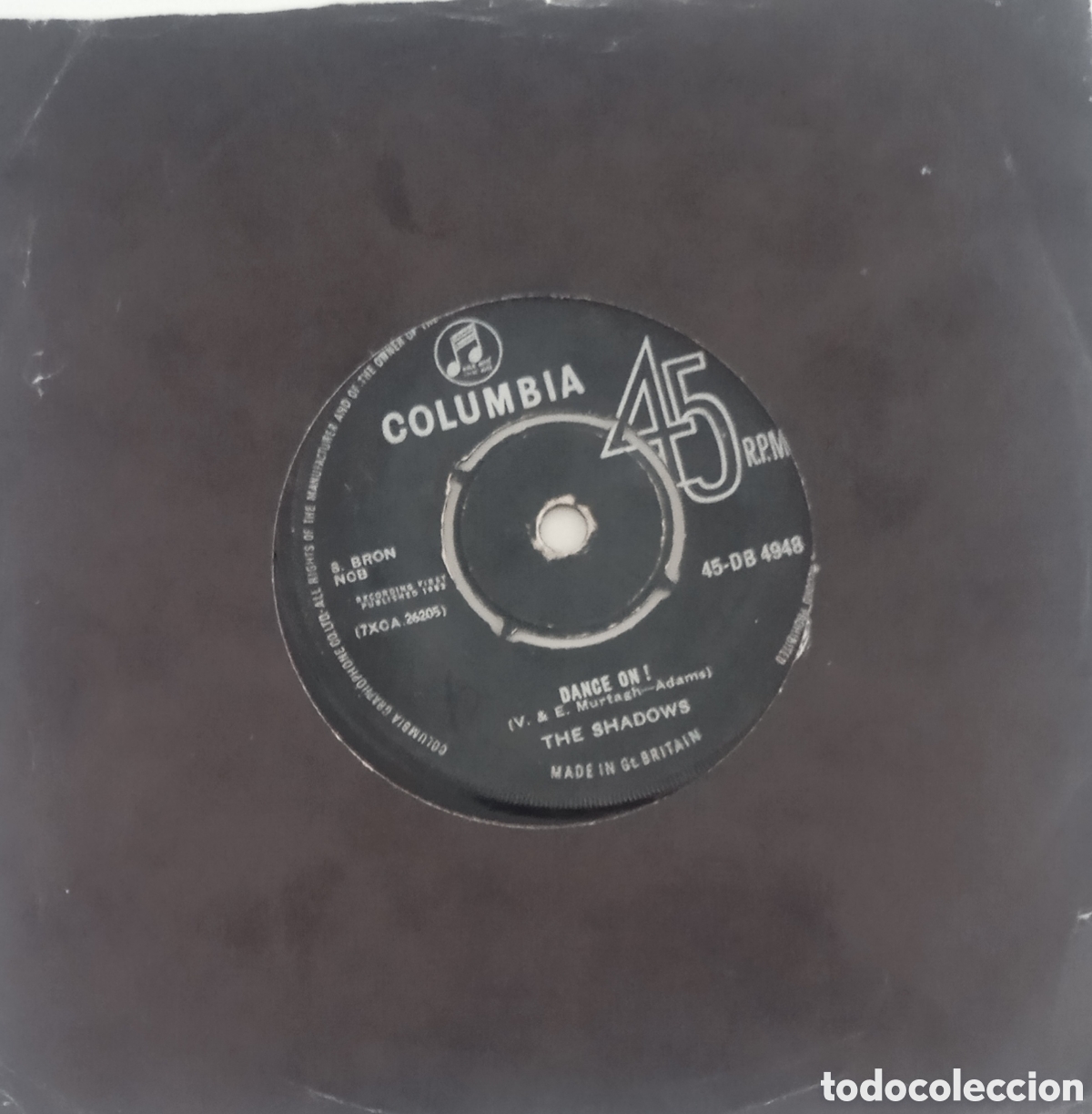 Discos de vinilo: THE SHADOWS - Dance on! (1963) single - Foto 5