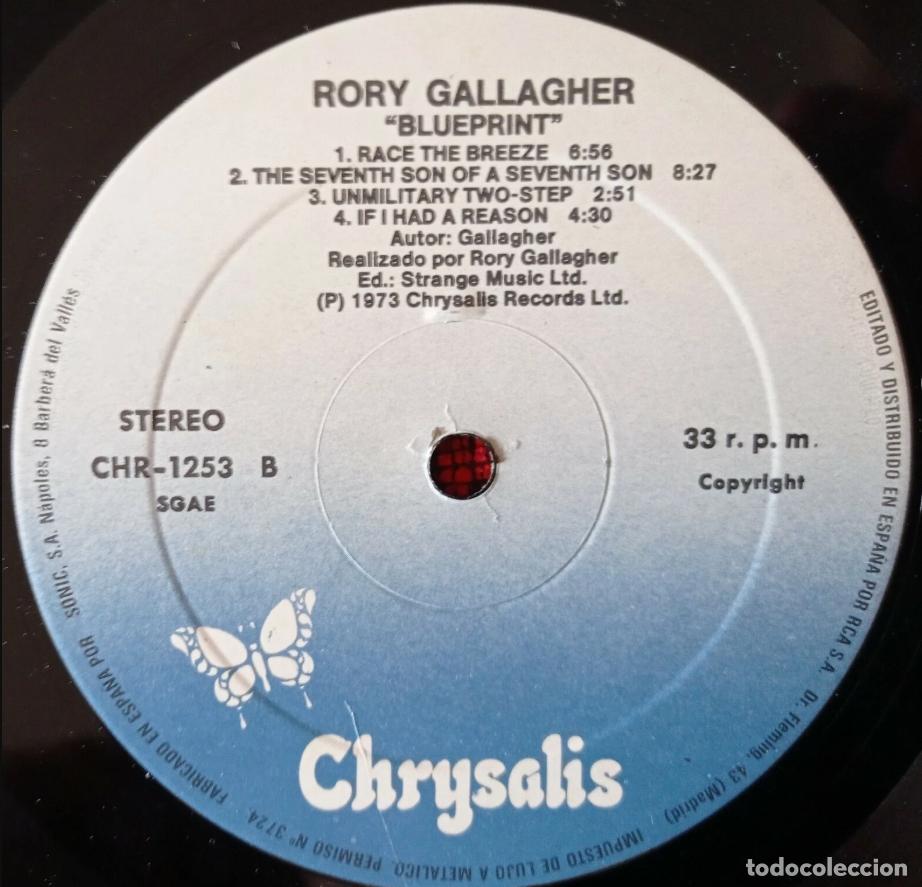 Discos de vinilo: RORY GALLAGHER ** Blueprint ** VINILO LP REEDICION 1982 - Foto 4