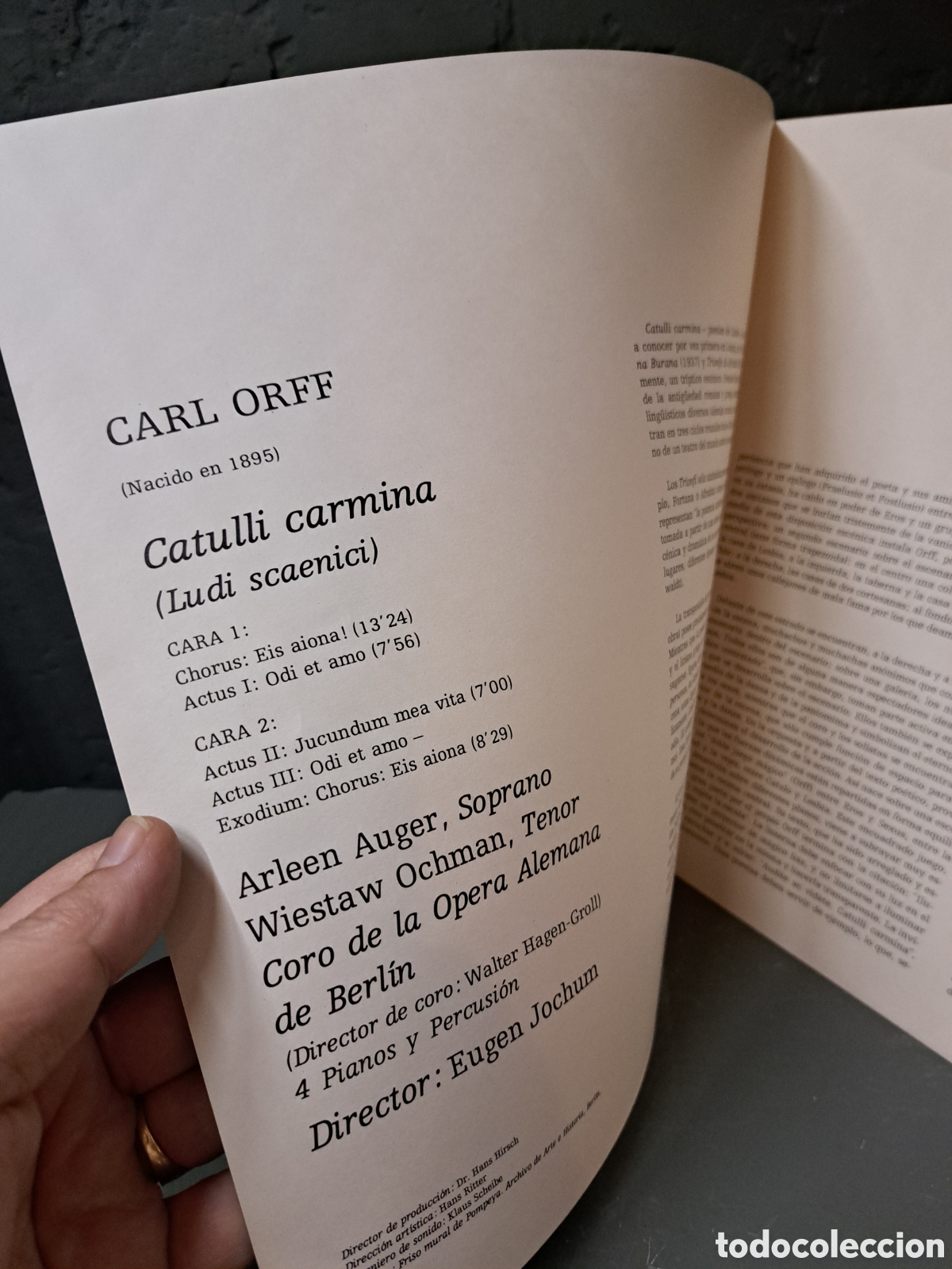 Discos de vinilo: Carl Orff: Catulli Carmina - Foto 3