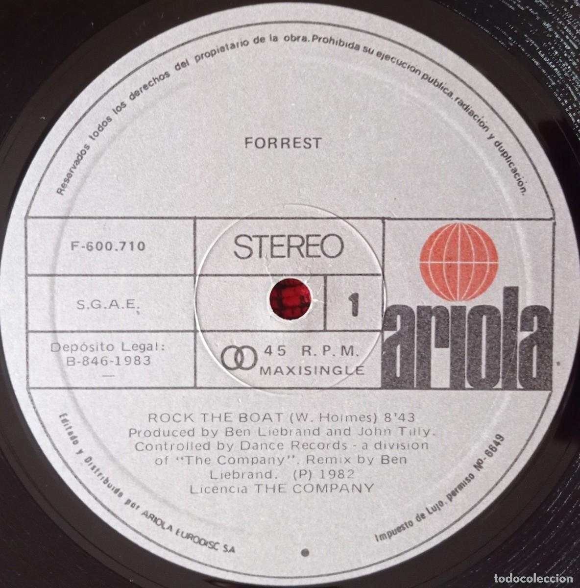 Discos de vinilo: FORREST ** Rock The Boat ** MAXI SINGLE VINILO 1983 - Foto 3