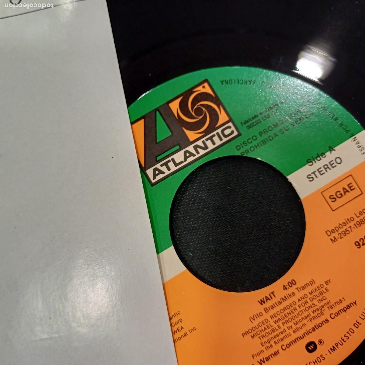 Discos de vinilo: WHITE LION/WAIT/SINGLE PROMOCIONAL. - Foto 2