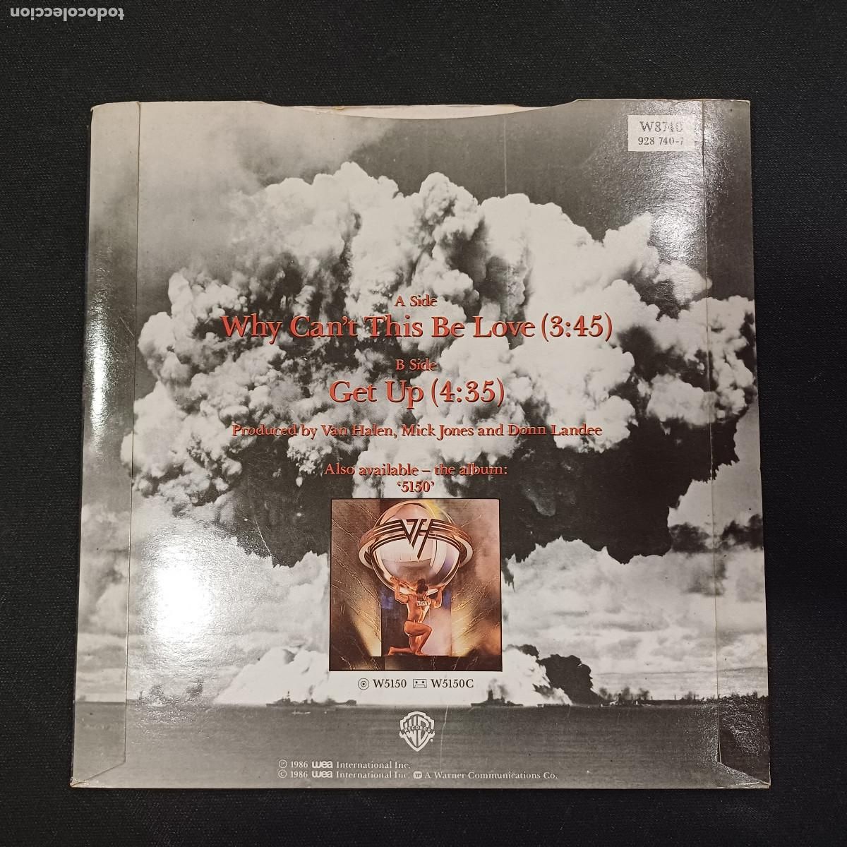 Discos de vinilo: VAN HALEN/WHY CANT THIS BE LOVE/SINGLE. - Foto 3