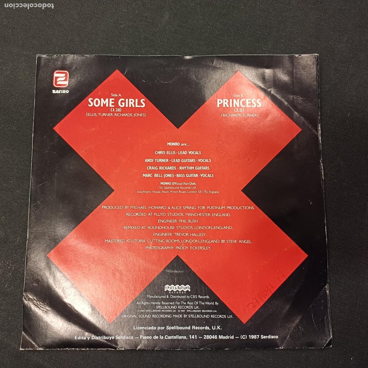 Discos de vinilo: MONRO/SOME GIRLS/SINGLE PROMOCIONAL. - Foto 3