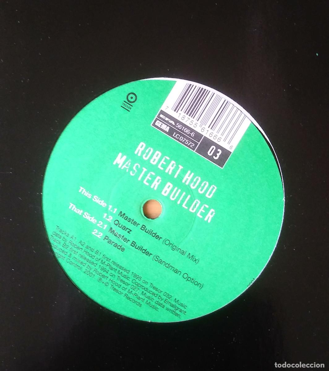 Discos de vinilo: ROBERT HOOD : &rdquo;MASTER BUILDER&rdquo; MAXI-SINGLE VINILO 2001- TECHNO - MINIMAL - Foto 3