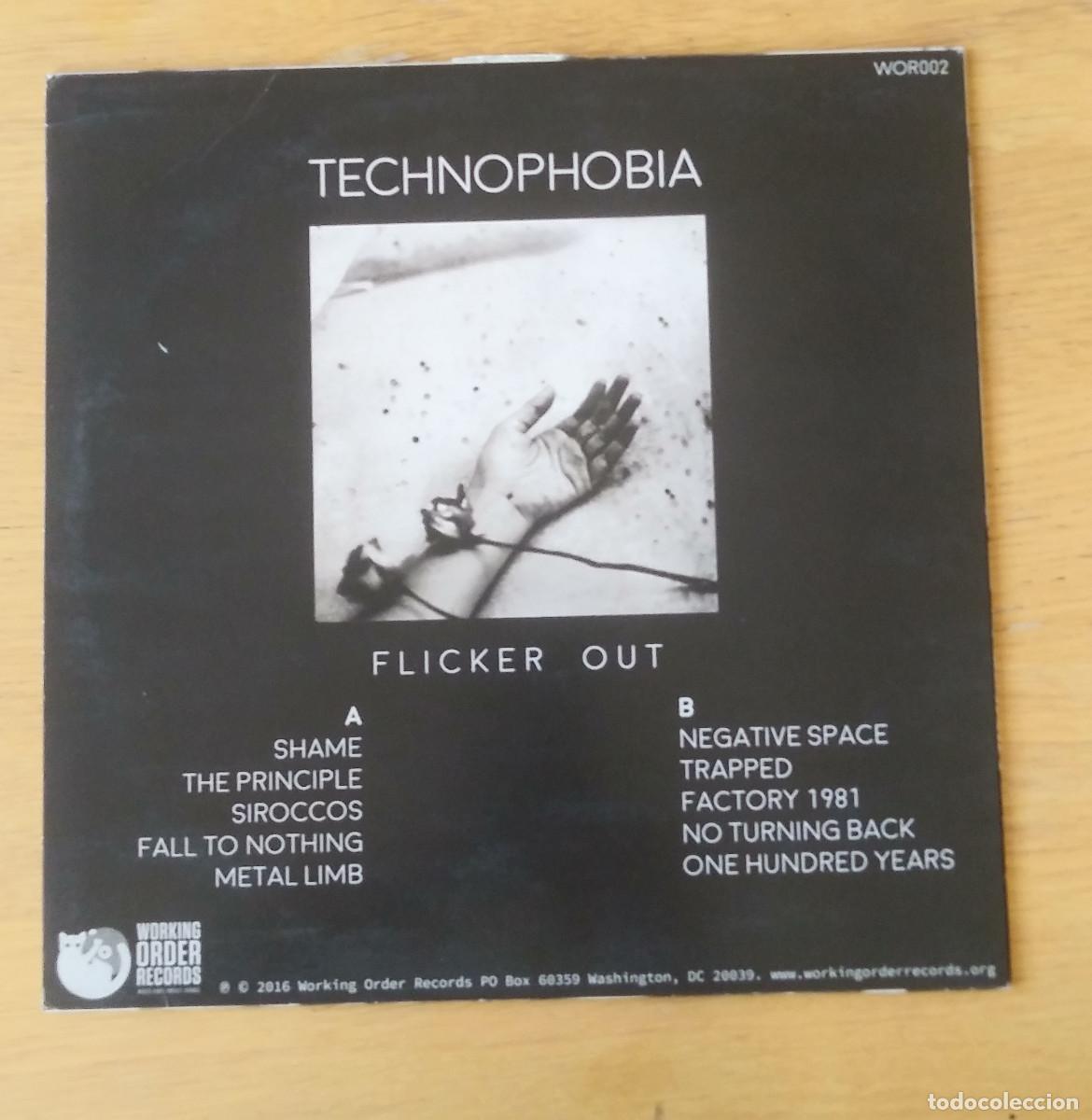 Discos de vinilo: TECHNOPHOBIA : &rdquo;FLICKER OUT&rdquo; LP VINILO 2016- DARK WAVE - SYNTH POP - MINIMAL - Foto 2