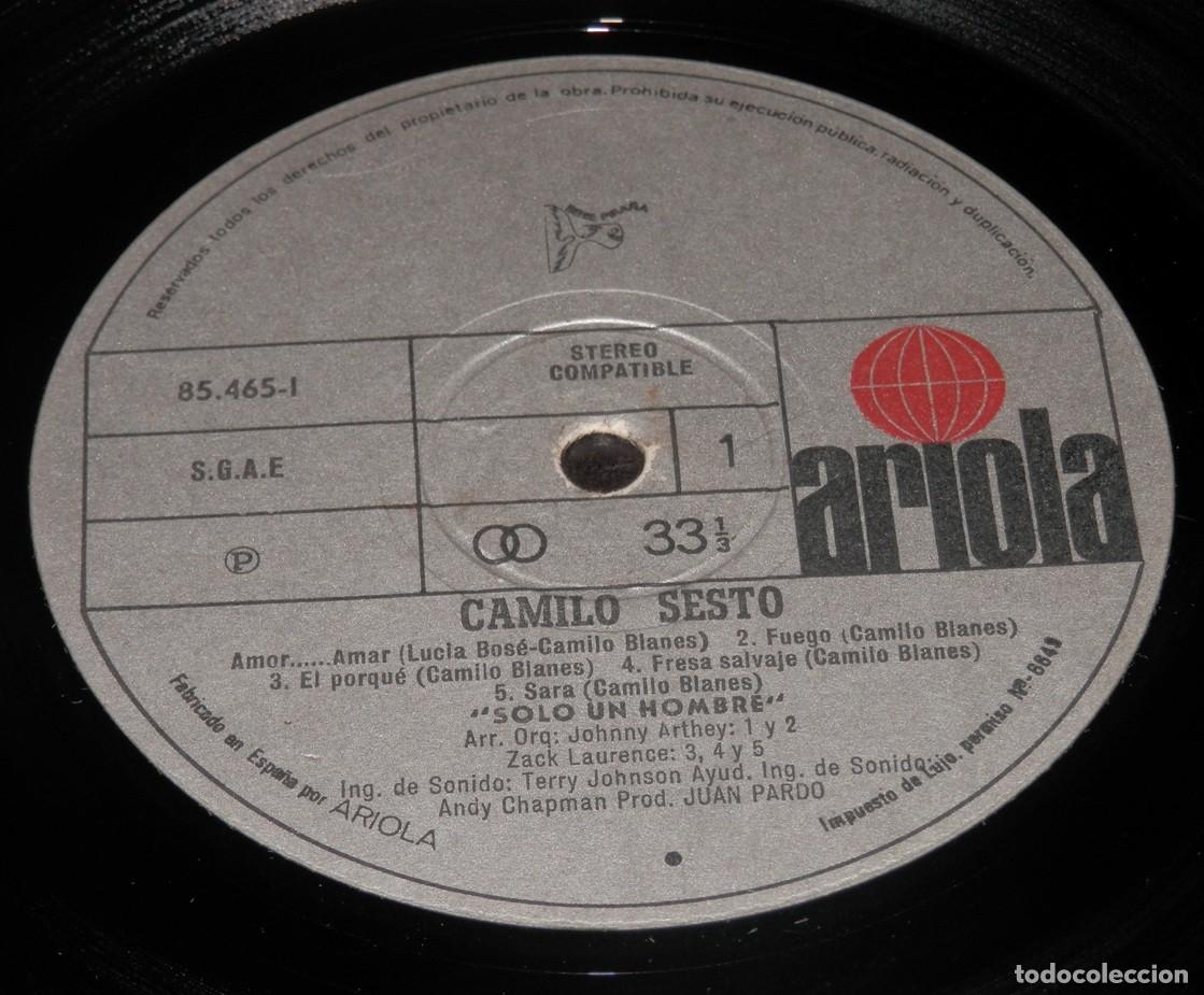 Discos de vinilo: DISCO LP DE VINILLO CAMILO SESTO - Foto 3