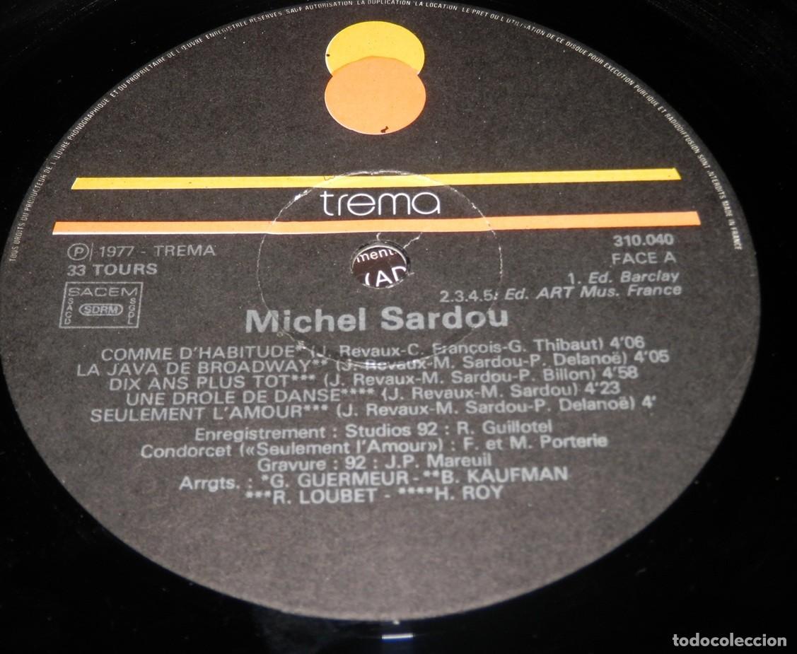 Discos de vinilo: DISCO LP DE VINILLO DE MICHEL SARDOU - Foto 3