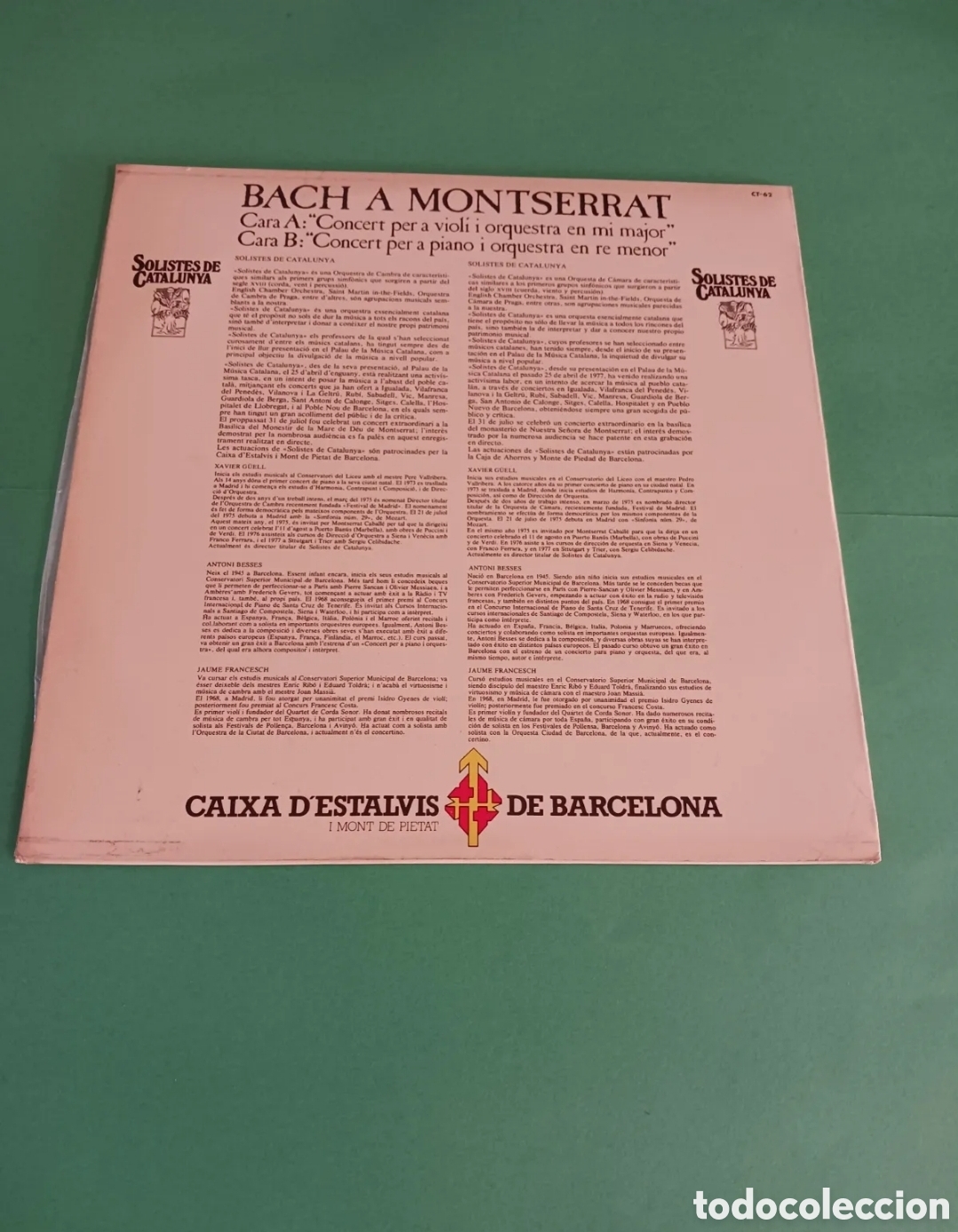 Discos de vinilo: Vinilo BACH a Montserrat - Foto 5
