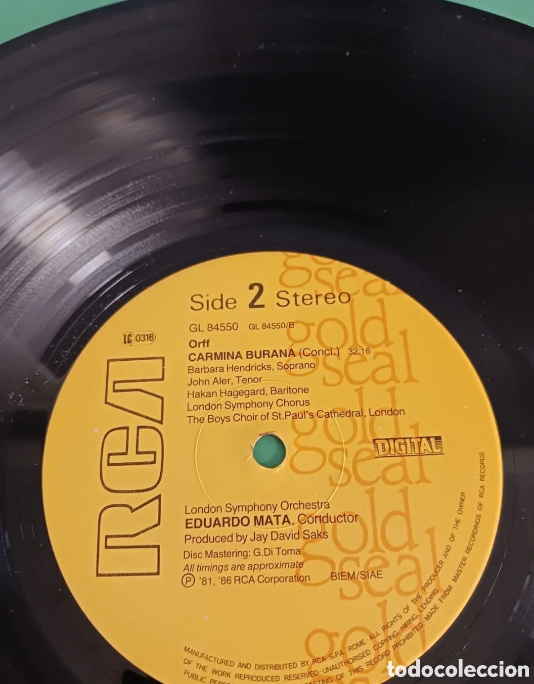 Discos de vinilo: Vinilo ORFF/ CARMINA BURANA - Foto 4