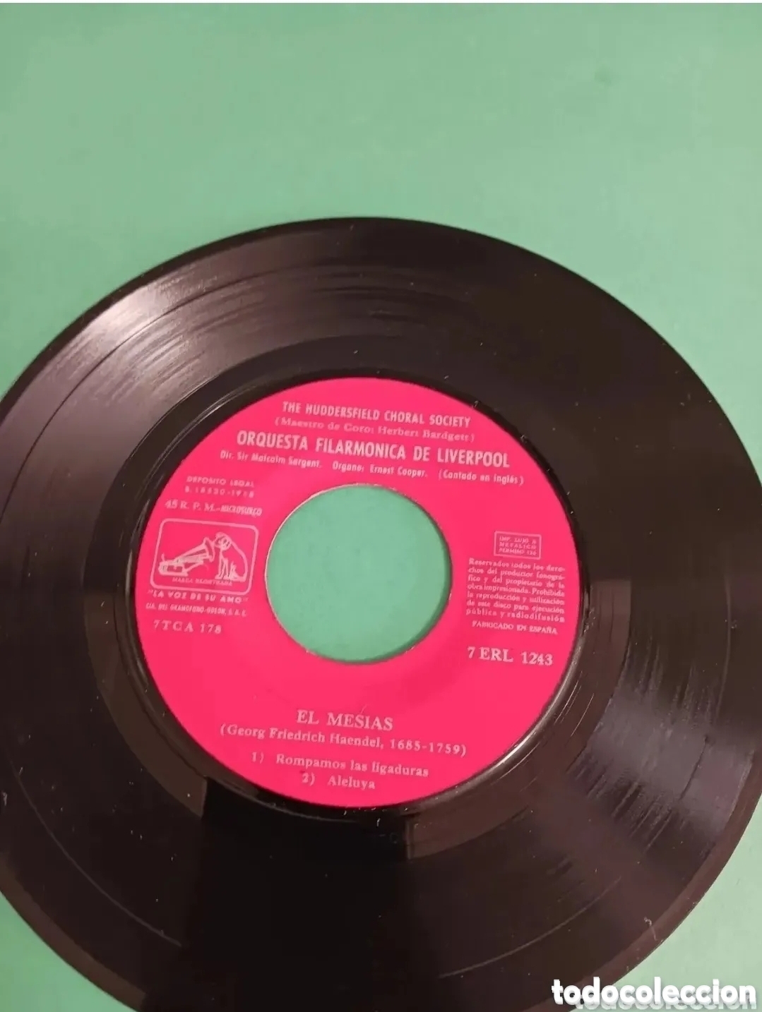 Discos de vinilo: Single EL MESIAS ( Fragmentos) HAENDEL - Foto 3