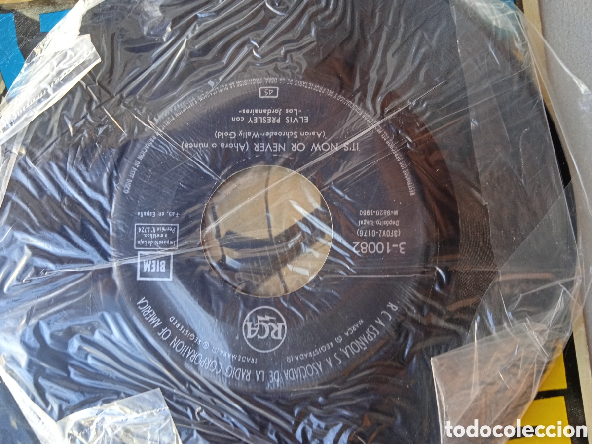 Discos de vinilo: ELVIS PRESLEY / ITS NOW OR NEVER / 1960 / SINGLE - Foto 8