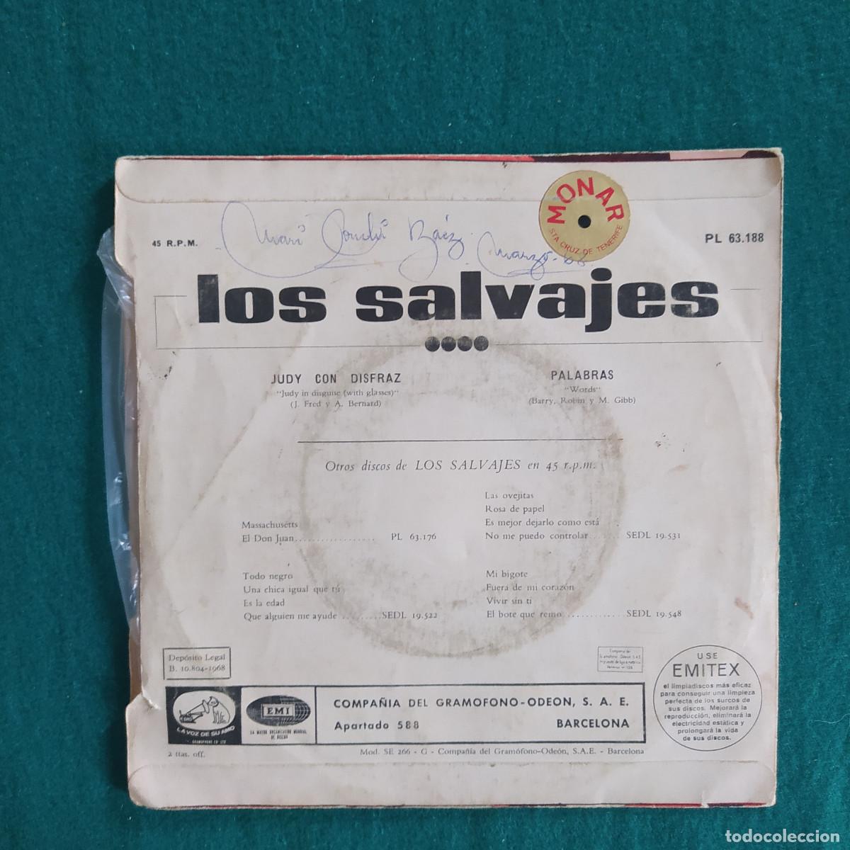 Discos de vinilo: Los Salvajes &ndash; Judy Con Disfraz - Foto 2