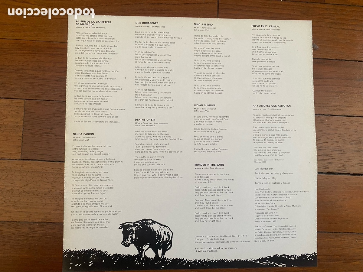 Discos de vinilo: MURDER IN THE BARN - 1990 CON ENCARTE - Foto 3