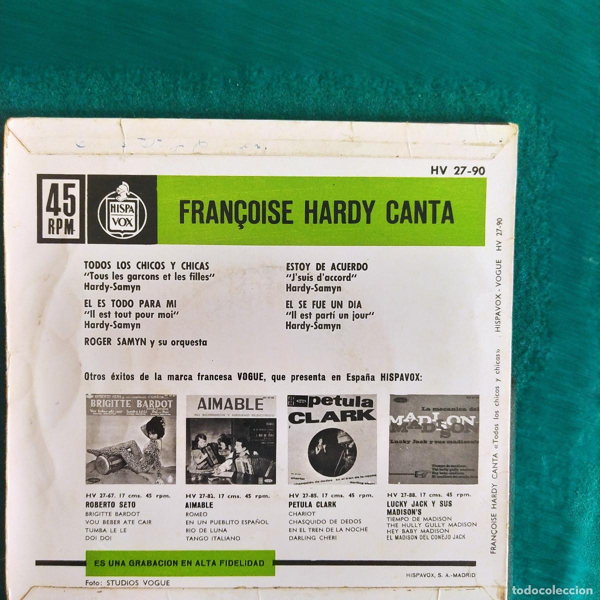 Discos de vinilo: Fran&ccedil;oise Hardy &lrm;&ndash; Todos Los Chicos Y Chicas - Foto 2