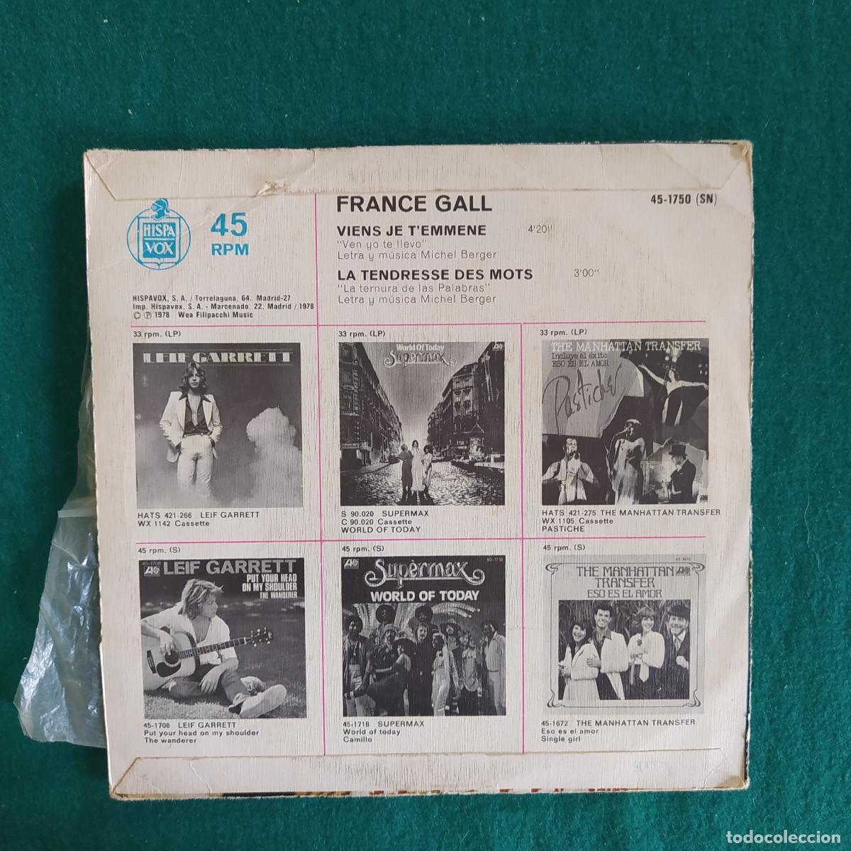Discos de vinilo: France Gall &ndash; Viens Je TEmmene - Foto 2