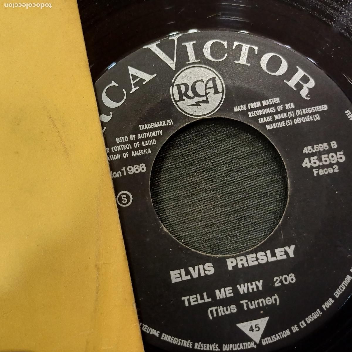 Discos de vinilo: ELVIS PRESLEY/PUPPET ON A STRING/SINGLE. - Foto 2