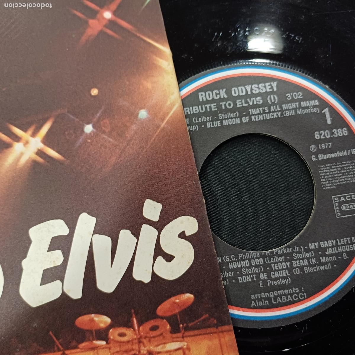 Discos de vinilo: TRIBUTE TO ELVIS/ROCK ODYSSEY/SINGLE. - Foto 2