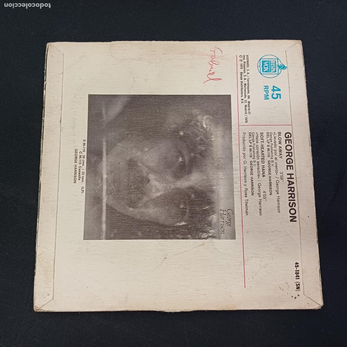 Discos de vinilo: GEORGE HARRISON/BLOW AWAY/SINGLE. - Foto 3