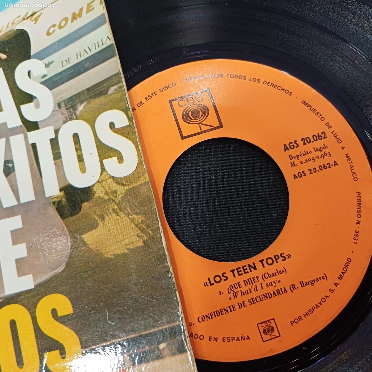 Discos de vinilo: MAS EXITOS DE LOS TEEN TOPS/SINGLE. - Foto 2